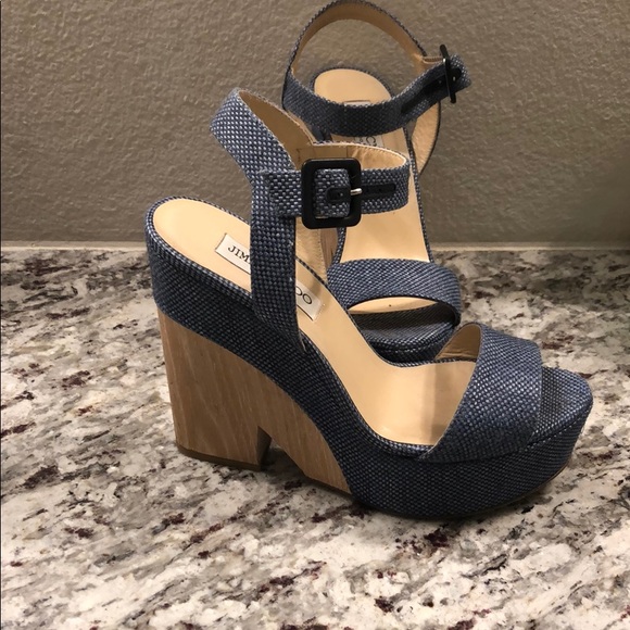 Beautiful denim wedge Jimmy Choos - Picture 2 of 4
